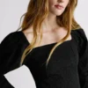 Top curto em jacquard