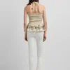 Top de linho com decote halter Top de linho com decote halter
