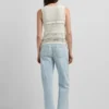 Top em croché com detalhes em renda Top em croché com detalhes em renda