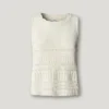Top em croché com detalhes em renda Top em croché com detalhes em renda