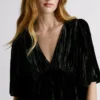 Vestido curto de veludo