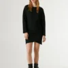 Vestido curto em malha polar