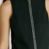 Vestido curto em sarja