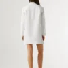 Vestido curto em sarja