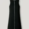 Vestido curto em sarja