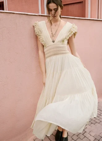 Vestido maxi com alças