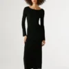 Vestido maxi com canelado Vestido maxi com canelado