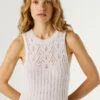 Vestido maxi com detalhes em renda