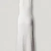 Vestido maxi com detalhes em renda