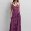 Vestido maxi com estampado abstrato Vestido maxi com estampado abstrato