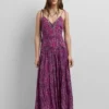 Vestido maxi com estampado abstrato Vestido maxi com estampado abstrato