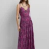 Vestido maxi com estampado abstrato Vestido maxi com estampado abstrato