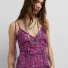 Vestido maxi com estampado abstrato Vestido maxi com estampado abstrato