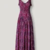 Vestido maxi com estampado abstrato Vestido maxi com estampado abstrato