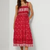 Vestido maxi com estampado floral