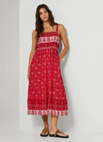 Vestido maxi com estampado floral