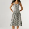 Vestido maxi com estampado floral