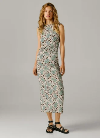 Vestido maxi com estampado floral