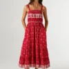Vestido maxi com estampado floral