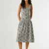 Vestido maxi com estampado floral