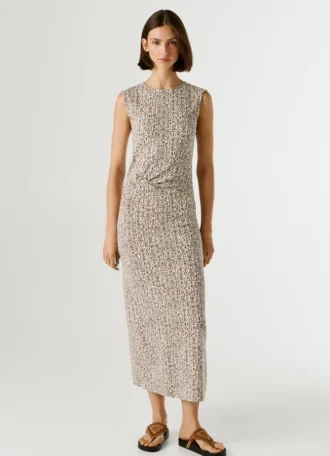 Vestido maxi com estampado floral