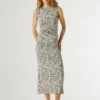 Vestido maxi com estampado floral