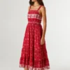 Vestido maxi com estampado floral