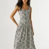Vestido maxi com estampado floral