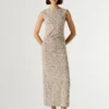 Vestido maxi com estampado floral