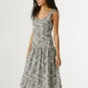Vestido maxi com estampado floral