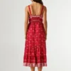 Vestido maxi com estampado floral