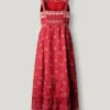 Vestido maxi com estampado floral