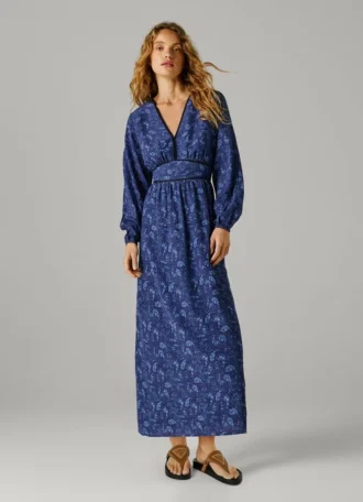 Vestido maxi com estampado Paisley