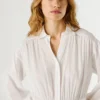 Vestido maxi com gola de camisa comprida