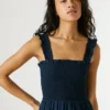 Vestido maxi em popeline Vestido maxi em popeline