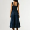 Vestido maxi em popeline Vestido maxi em popeline