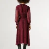 Vestido midi às bolinhas Vestido midi às bolinhas