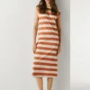 Vestido Midi às Riscas