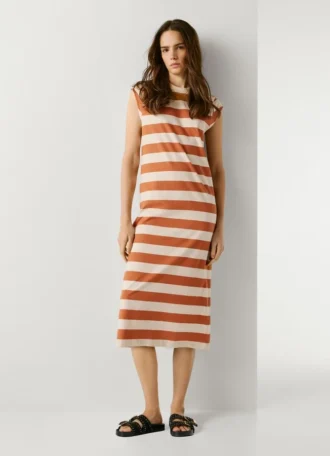 Vestido Midi às Riscas Vestido Midi às Riscas