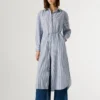 Vestido Midi às Riscas