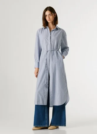 Vestido Midi às Riscas Vestido Midi às Riscas