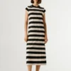 Vestido Midi às Riscas
