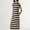 Vestido Midi às Riscas