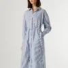 Vestido Midi às Riscas