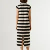 Vestido Midi às Riscas