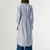 Vestido Midi às Riscas