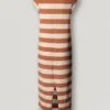 Vestido Midi às Riscas
